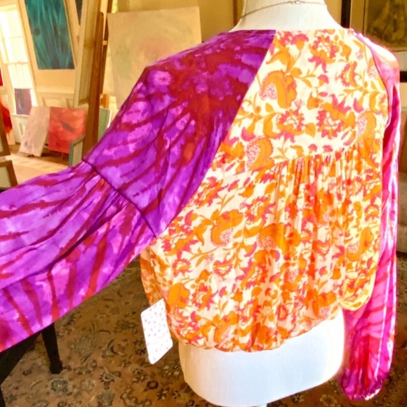 🌺🎉HP🎉🌺 NWOT Free People Cruisin Together Print Top - Picture 7 of 12